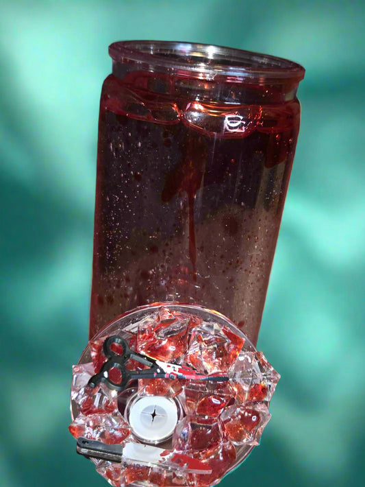 16oz Acrylic Red "Blood Drip Lava" Snow Globe Tumbler (Copy)